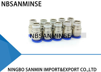 Πλαστικά πνευματικά μέρη σωλήνων POC γύρω από την αρσενική ευθεία πνευματική ώθηση στο συνδετήρα Sanmin συναρμολογήσεων σύνδεσης