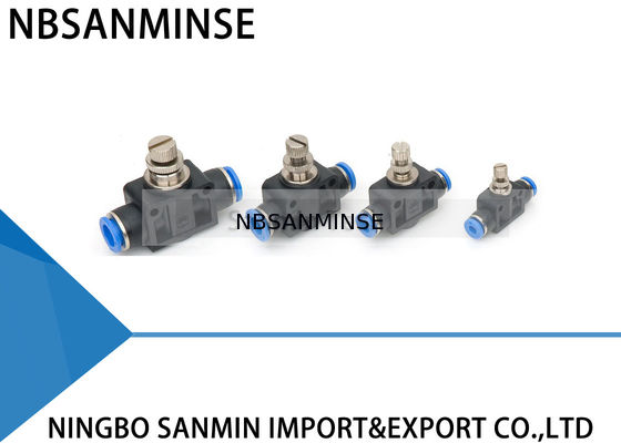 PA πνευματικές συναρμολογήσεων χειρωνακτικές τμημάτων πλαστικές ένωσης ευθείες κυβερνητών ρυθμιστικών βαλβίδων τοποθετήσεις σωληνώσεων ώθησης βαλβίδων γρήγορες Sanmin