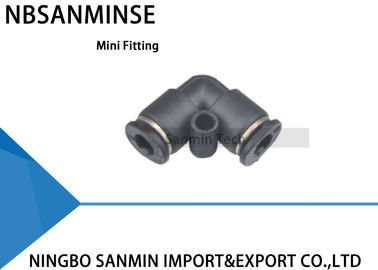 PV - C Compact One Touch Fitting Mini Fittings Tube Union Elbow Air Connector Quick Air Pneumatic Connect Sanmin
