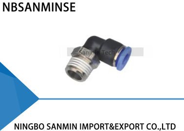 PLN Plastic Pneumatic Parts Push In Air Male Elbow Fitting Quick Connect Components Sanmin