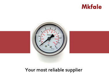 63B / L 2.5 Inch Liquid Filled Fuel Pressure Gauge Laser Welding With CE Certificate