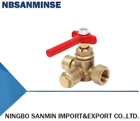 Pressure gauge three-way valve