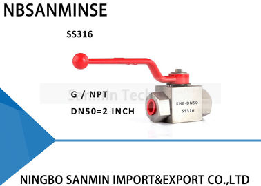 Stainless Steel High Pressure Hydraulic Ball Valve KHB-G1/8 1/4 3/8 1/2 Anti corrosion Design SS304 SS316