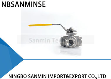 3 Way Hydraulic Ball Valve 1 Inch 1000psi WOG CF8M3K-1 Stainless Steel SS316 Oil And Gas Pipe Line
