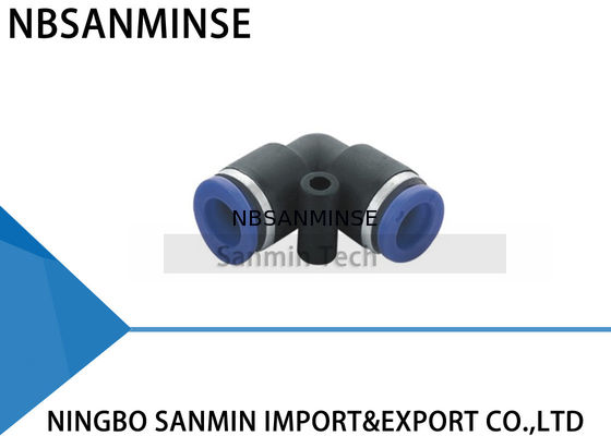 Ο γρήγορος αέρας συνδετήρων αέρα PUL πνευματικός συνδέει τον πλαστικό αγκώνα Sanmin ένωσης σωλήνων συναρμολογήσεων συμπιεστών