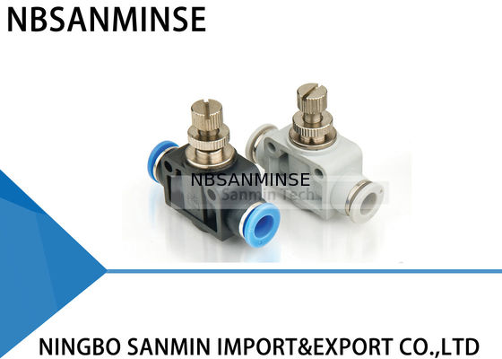 PA πνευματικές συναρμολογήσεων χειρωνακτικές τμημάτων πλαστικές ένωσης ευθείες κυβερνητών ρυθμιστικών βαλβίδων τοποθετήσεις σωληνώσεων ώθησης βαλβίδων γρήγορες Sanmin