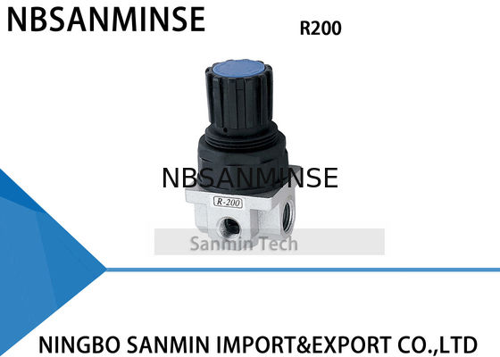 Ο μίνι αέρας G1/4 βαλβίδων ρυθμιστών ακρίβειας αέρα R200 συμπίεσε την πνευματική βαλβίδα ρυθμιστών