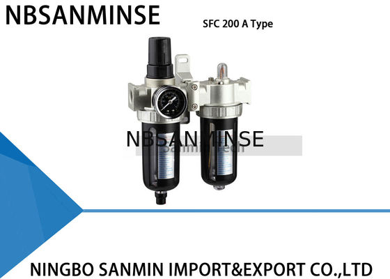 Δύο Lubricator FRL ρυθμιστών φίλτρων αέρα μονάδων αεροσυμπιεστών μονάδες ρυθμιστών Sanmin φίλτρων
