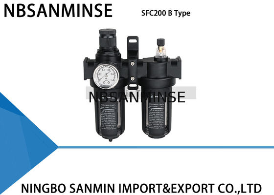 Δύο Lubricator FRL ρυθμιστών φίλτρων αέρα μονάδων αεροσυμπιεστών μονάδες ρυθμιστών Sanmin φίλτρων