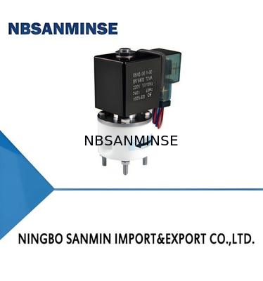 Σωληνοειδής βαλβίδα PTFE με μέγιστη θερμοκρασία περιβάλλοντος + 60 °C 5 °C 150 °C μέση θερμοκρασία και σύνδεση M8 × 1 G1/8 M6 1/4 UNF-28