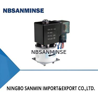 Σωληνοειδής βαλβίδα PTFE με μέγιστη θερμοκρασία περιβάλλοντος + 60 °C 5 °C 150 °C μέση θερμοκρασία και σύνδεση M8 × 1 G1/8 M6 1/4 UNF-28