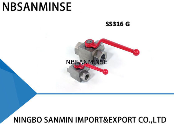 Κανονική θερμοκρασία αντίστασης διάβρωσης βαλβίδων σφαιρών KHB3K SS316 τριπλή υδραυλική