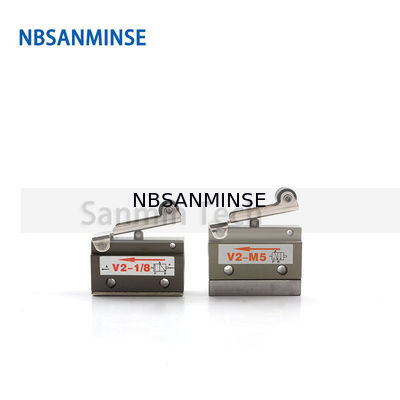 NBSANMINSE V2-M5 V2-1/8 2/2 πνευματική διπλής κατεύθυνσης γραμμή αυτοματοποίησης βαλβίδων κυλίνδρων βαλβίδων ελέγχου Mechnical αέρα τρόπων